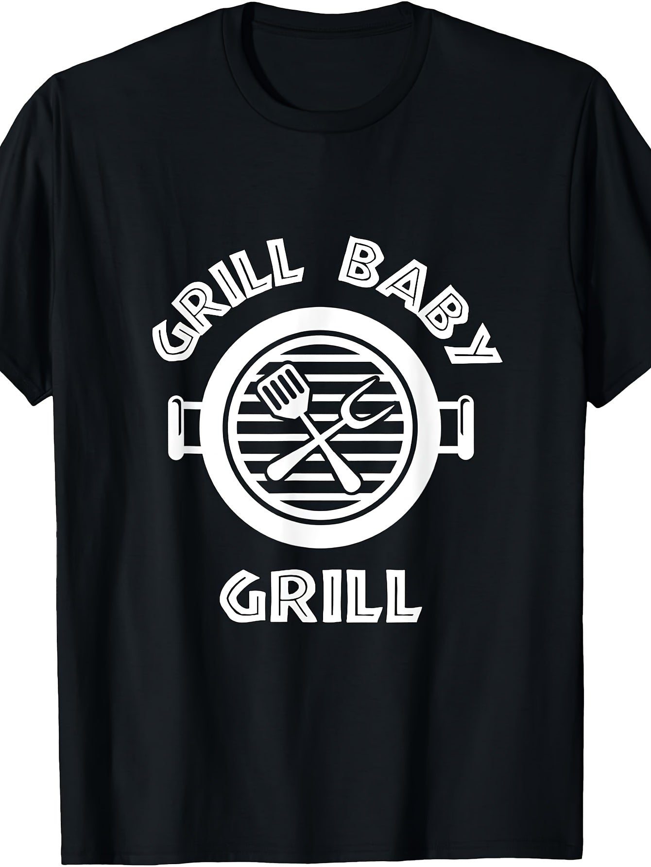 Men's & Women's Funny BBQ Grill T-Shirt - Retro BBQ Quote & Grill, Machine Washable Round Neck Tee Suitable for Outdoor Cooking, Barbecue Parties, Gifts for Grill - Casual Apparel