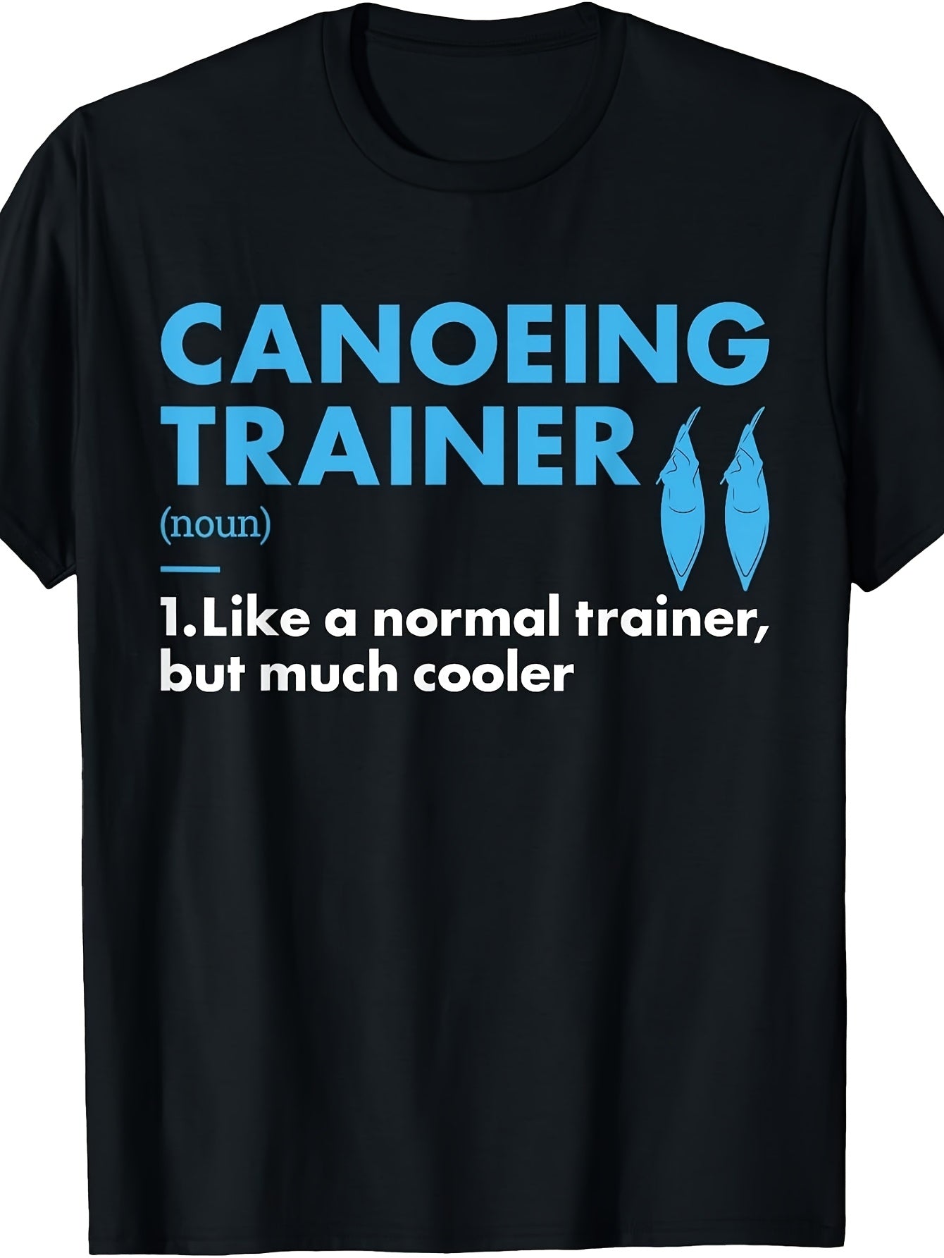 Retro Canoeing Trainer T-Shirt - Humorous Canoeing Definition & Paddling Graphic, Crew Neck Casual Tee Suitable for Canoeing Enthusiasts, Funny Gift for Paddling Apparel